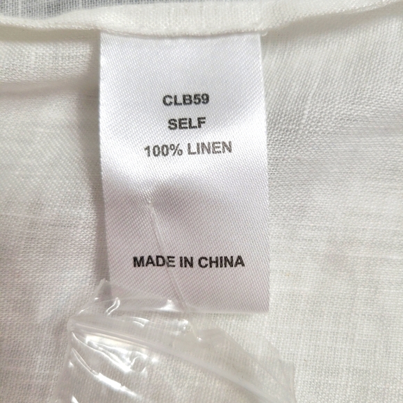 Christy Lynn Embroidered Button Down Linen Blouse Size XS - Picture 7 of 8